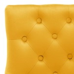 vidaXL Scaune de bucătărie, 2 buc., galben, catifea