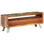 vidaXL Comodă TV, 110x30x40 cm, multicolor, lemn masiv reciclat