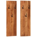 vidaXL Cuier de haine de perete 2 buc. 36x3x110 cm, lemn masiv acacia vidaXL Cuier de haine de perete 2 buc. 36x3x110 cm, lemn masiv acacia
