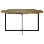 vidaXL Masă de bucătărie, 150x75 cm, lemn masiv reciclat vidaXL Masă de bucătărie, 150x75 cm, lemn masiv reciclat