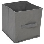 vidaXL Dulap de depozitare cu 3 sertare textile, gri 34x34x101 cm oțel vidaXL Dulap de depozitare cu 3 sertare textile, gri 34x34x101 cm oțel