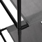 vidaXL Dulap de depozitare cu 3 sertare textile, gri 34x34x101 cm oțel vidaXL Dulap de depozitare cu 3 sertare textile, gri 34x34x101 cm oțel