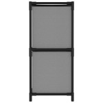 vidaXL Dulap de depozitare cu 4 coșuri textile, gri, 63x30x71 cm, oțel