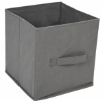 vidaXL Dulap de depozitare cu 4 coșuri textile, gri, 63x30x71 cm, oțel