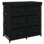 vidaXL Dulap depozitare cu 6 sertare, negru, 55x29x55 cm, oțel vidaXL Dulap depozitare cu 6 sertare, negru, 55x29x55 cm, oțel