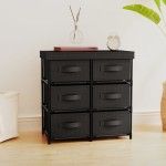 vidaXL Dulap depozitare cu 6 sertare, negru, 55x29x55 cm, oțel vidaXL Dulap depozitare cu 6 sertare, negru, 55x29x55 cm, oțel