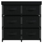 vidaXL Dulap depozitare cu 6 sertare, negru, 55x29x55 cm, oțel vidaXL Dulap depozitare cu 6 sertare, negru, 55x29x55 cm, oțel