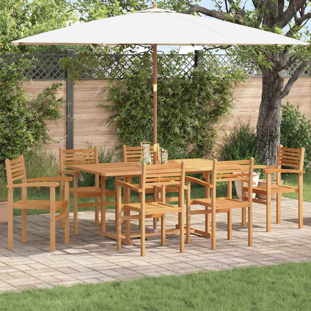 vidaXL Scaune de grădină stivuibile 6 pcs Maro 55.5 x 55.5 x 90 cm