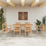 vidaXL Scaune de grădină stivuibile 6 pcs Maro 55.5 x 55.5 x 90 cm vidaXL Scaune de grădină stivuibile 6 pcs Maro 55.5 x 55.5 x 90 cm