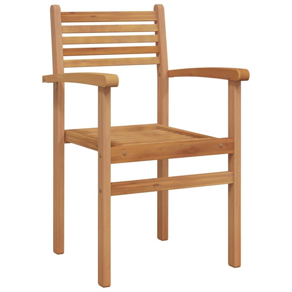 vidaXL Scaune de grădină stivuibile 8 pcs Maro 55.5 x 55.5 x 90 cm