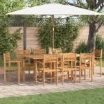vidaXL Scaune de grădină stivuibile 8 pcs Maro 55.5 x 55.5 x 90 cm