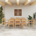 vidaXL Scaune de grădină stivuibile 8 pcs Maro 55.5 x 55.5 x 90 cm