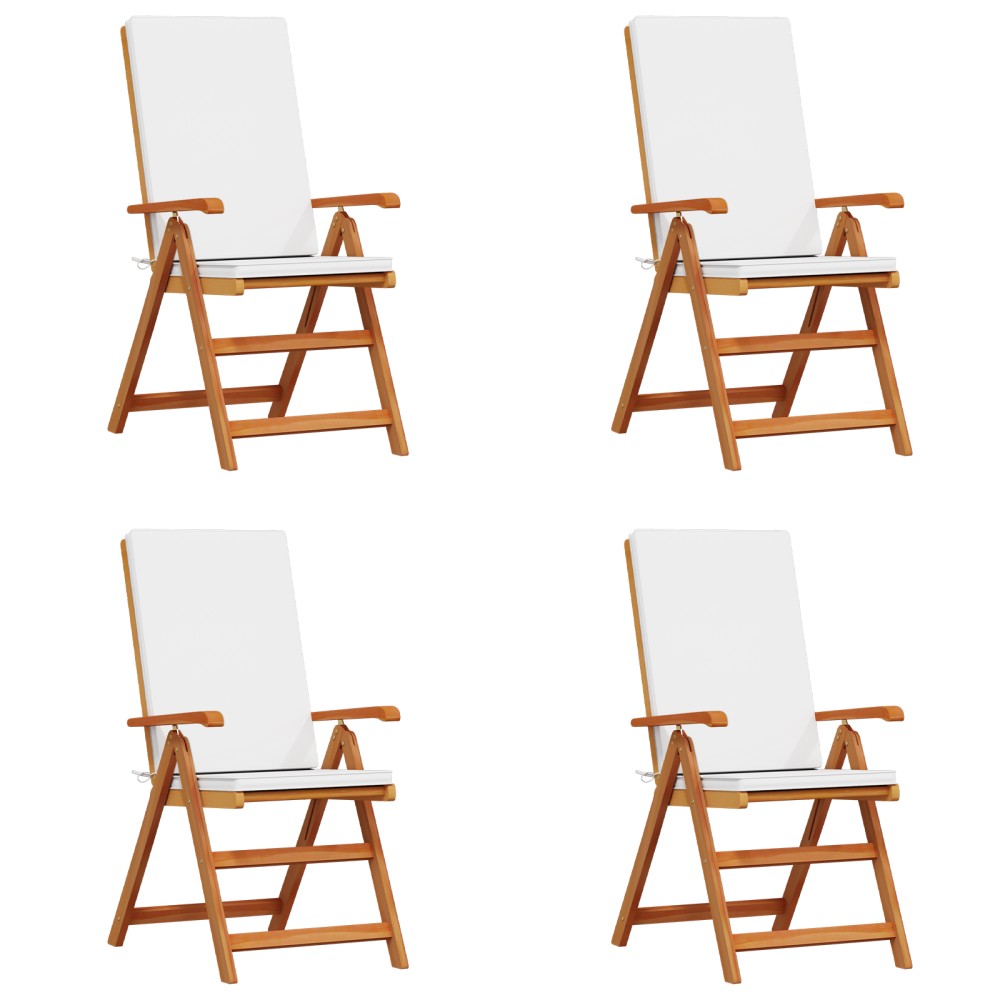 vidaXL Scaun pentru Grădină cu pernă 4 pcs Maro 57 x 71.5 x 104cm