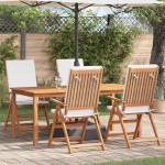vidaXL Scaun pentru Grădină cu pernă 4 pcs Maro 57 x 71.5 x 104cm vidaXL Scaun pentru Grădină cu pernă 4 pcs Maro 57 x 71.5 x 104cm