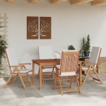 vidaXL Scaun pentru Grădină cu pernă 4 pcs Maro 57 x 71.5 x 104cm vidaXL Scaun pentru Grădină cu pernă 4 pcs Maro 57 x 71.5 x 104cm