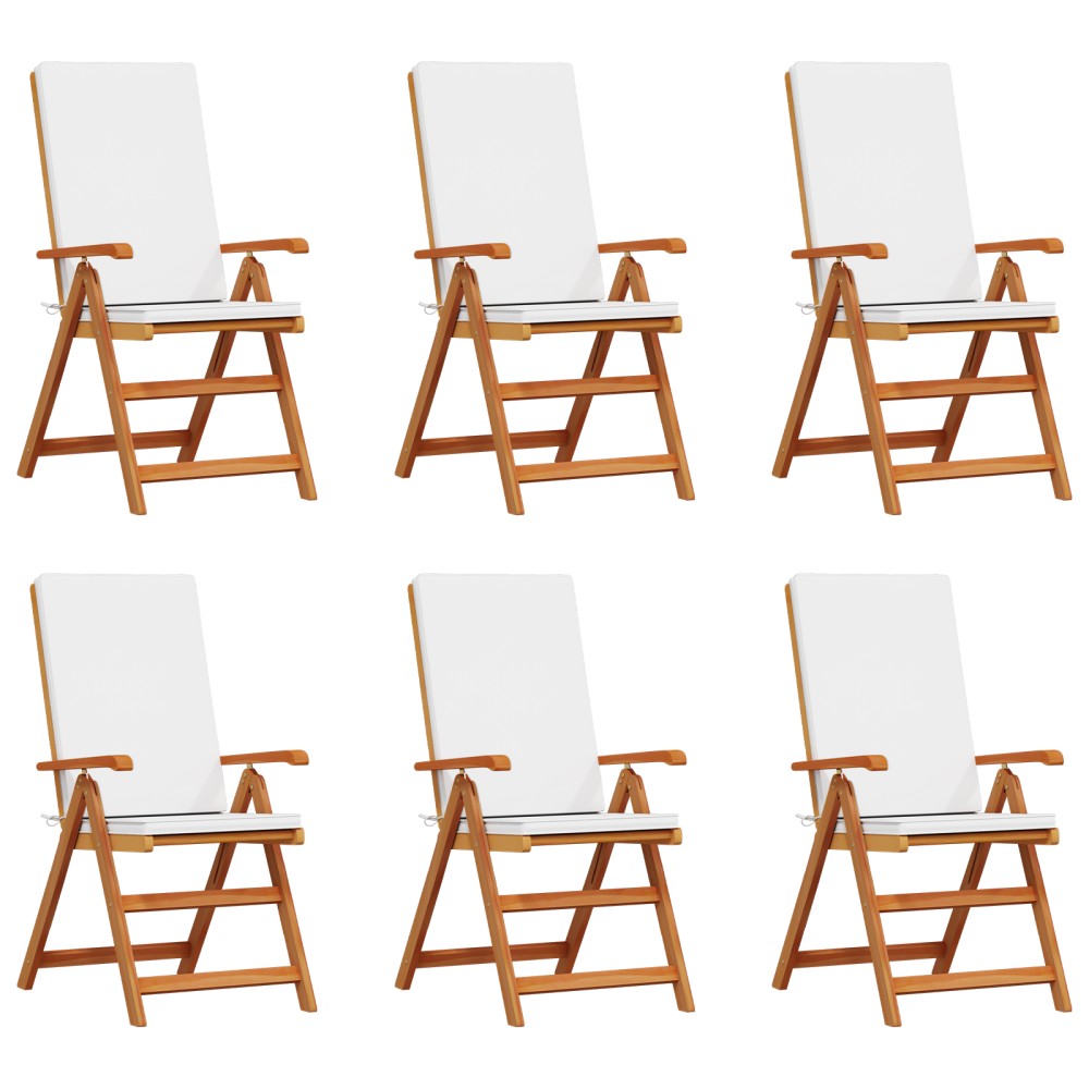vidaXL Scaun pentru Grădină cu pernă 6 pcs Maro 57 x 71.5 x 104cm