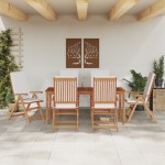 vidaXL Scaun pentru Grădină cu pernă 6 pcs Maro 57 x 71.5 x 104cm vidaXL Scaun pentru Grădină cu pernă 6 pcs Maro 57 x 71.5 x 104cm