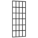 vidaXL Ușă glisantă cu set de feronerie neagră 76x205 cm Sticlă ESG vidaXL Ușă glisantă cu set de feronerie neagră 76x205 cm Sticlă ESG