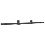 vidaXL Ușă glisantă cu set de feronerie neagră 76x205 cm Sticlă ESG vidaXL Ușă glisantă cu set de feronerie neagră 76x205 cm Sticlă ESG