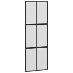 vidaXL Ușă glisantă cu set feronerie neagră 90x205cm sticlă securizată vidaXL Ușă glisantă cu set feronerie neagră 90x205cm sticlă securizată