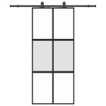 vidaXL Ușă glisantă cu set feronerie neagră 90x205cm sticlă securizată