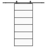 vidaXL Ușă glisantă cu set de feronerie neagră 90x205 cm Sticlă ESG