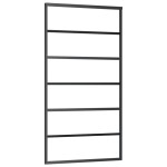 vidaXL Ușă glisantă cu set de feronerie neagră 102x205 cm Sticlă ESG vidaXL Ușă glisantă cu set de feronerie neagră 102x205 cm Sticlă ESG