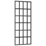 vidaXL Ușă glisantă cu set de feronerie neagră 76x205 cm Sticlă ESG vidaXL Ușă glisantă cu set de feronerie neagră 76x205 cm Sticlă ESG