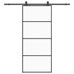 vidaXL Ușă glisantă cu set de feronerie neagră 90x205 cm Sticlă ESG