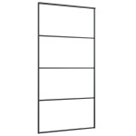 vidaXL Ușă glisantă cu set de feronerie neagră 102,5x205 cm Sticlă ESG vidaXL Ușă glisantă cu set de feronerie neagră 102,5x205 cm Sticlă ESG
