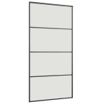 vidaXL Ușă glisantă cu set de feronerie neagră 102,5x205 cm Sticlă ESG vidaXL Ușă glisantă cu set de feronerie neagră 102,5x205 cm Sticlă ESG