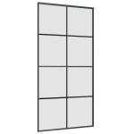 vidaXL Ușă glisantă cu set de feronerie neagră 102,5x205 cm Sticlă ESG