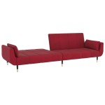 vidaXL Canapea extensibilă cu 2 locuri, 2 perne, roșu vin, catifea vidaXL Canapea extensibilă cu 2 locuri, 2 perne, roșu vin, catifea