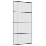 vidaXL Ușă glisantă cu set de feronerie neagră 102,5x205 cm Sticlă ESG vidaXL Ușă glisantă cu set de feronerie neagră 102,5x205 cm Sticlă ESG