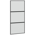 vidaXL Ușă glisantă cu set de feronerie neagră sticlă securizată