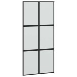 vidaXL Ușă glisantă cu set de feronerie neagră sticlă securizată