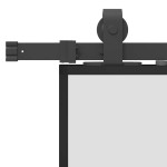 vidaXL Ușă glisantă cu set de feronerie neagră 76x205 cm Sticlă ESG vidaXL Ușă glisantă cu set de feronerie neagră 76x205 cm Sticlă ESG