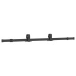 vidaXL Ușă glisantă cu set feronerie neagră 76x205cm sticlă securizată