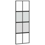 vidaXL Ușă glisantă cu set feronerie neagră 76x205cm sticlă securizată vidaXL Ușă glisantă cu set feronerie neagră 76x205cm sticlă securizată