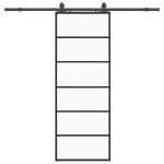 vidaXL Ușă glisantă cu set de feronerie neagră 76x205 cm Sticlă ESG