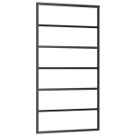 vidaXL Ușă glisantă cu set de feronerie neagră 102x205 cm Sticlă ESG vidaXL Ușă glisantă cu set de feronerie neagră 102x205 cm Sticlă ESG