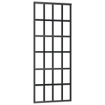 vidaXL Ușă glisantă cu set de feronerie neagră 76x205 cm Sticlă ESG vidaXL Ușă glisantă cu set de feronerie neagră 76x205 cm Sticlă ESG