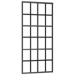 vidaXL Ușă glisantă cu set de feronerie neagră 90x205 cm Sticlă ESG