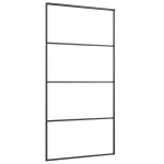 vidaXL Ușă glisantă cu set de feronerie neagră 102,5x205 cm Sticlă ESG vidaXL Ușă glisantă cu set de feronerie neagră 102,5x205 cm Sticlă ESG