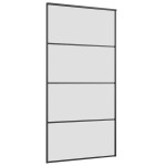 vidaXL Ușă glisantă cu set de feronerie neagră 102,5x205 cm Sticlă ESG vidaXL Ușă glisantă cu set de feronerie neagră 102,5x205 cm Sticlă ESG