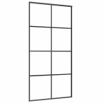 vidaXL Ușă glisantă cu set de feronerie neagră 102,5x205 cm Sticlă ESG