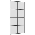 vidaXL Ușă glisantă cu set de feronerie neagră 102,5x205 cm Sticlă ESG