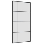 vidaXL Ușă glisantă cu set de feronerie neagră 102,5x205 cm Sticlă ESG vidaXL Ușă glisantă cu set de feronerie neagră 102,5x205 cm Sticlă ESG