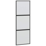vidaXL Ușă glisantă cu set feronerie neagră 76x205cm sticlă securizată