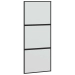 vidaXL Ușă glisantă cu set feronerie neagră 90x205cm sticlă securizată vidaXL Ușă glisantă cu set feronerie neagră 90x205cm sticlă securizată
